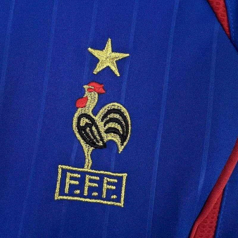 Retro 2006 France Home Retro 10#ZIDANE HENRY VIEIRA ZIDANE SOSANNAH Football jersey