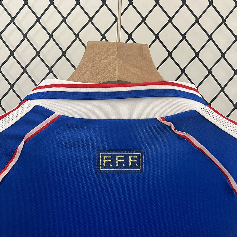 Retro Kids 1998 Kids France home Retro Zidane LIZARAZU Henry Football jersey