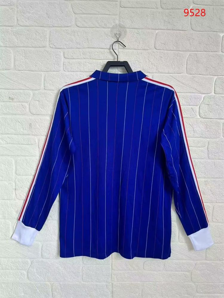 Retro 1980-82 France Home Retro Long Sleeve football jersey