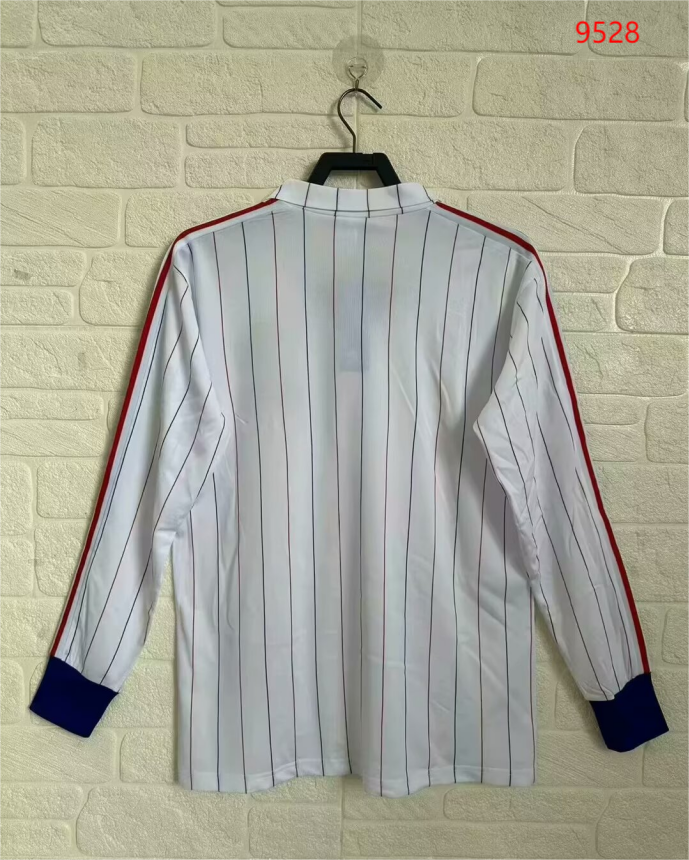 Retro 1980-82 France Away Retro Long Sleeve football jersey