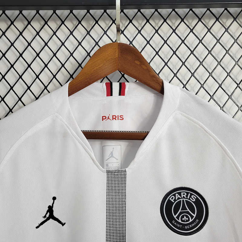 Retro 2018-19 PSG Away Retro White Champions League Long Sleeve Football jersey
