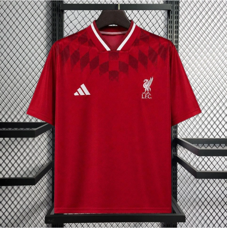 2026-27 Liverpool Red Geometric Pattern Retro Special Edition Football jersey