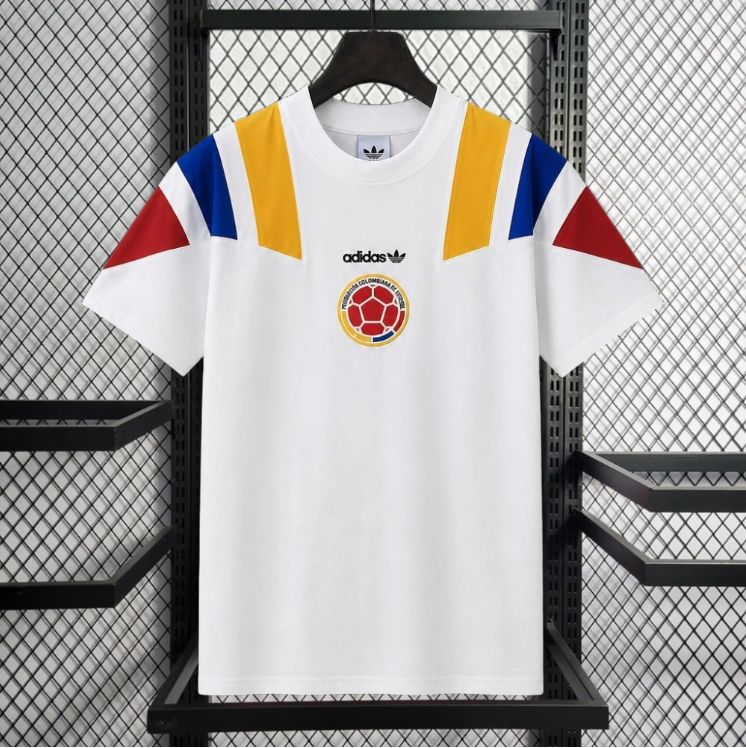 2026-27 Colombia White EQT Tricolor Casual Retro Football jersey
