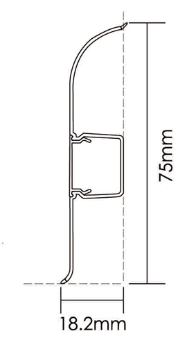 PVC P75-A Skirting Board