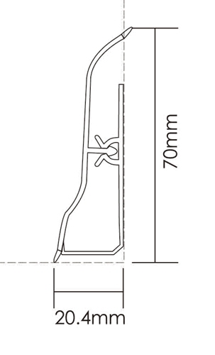 PVC P70-A Skirting Board