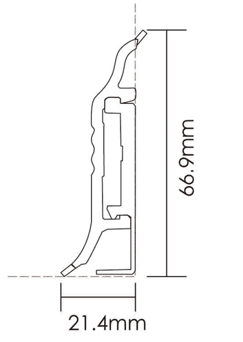 PVC F75-A Skirting Board