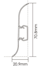 PVC P70-C Skirting Board