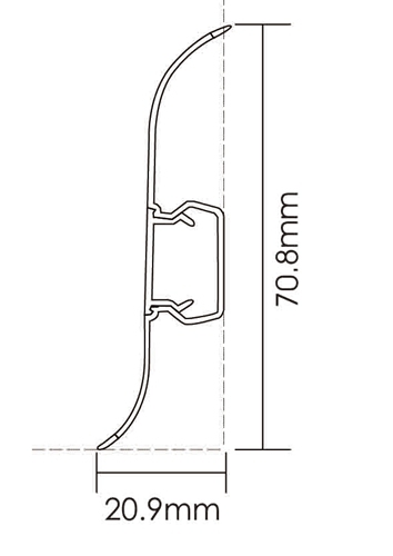 PVC P70-C Skirting Board
