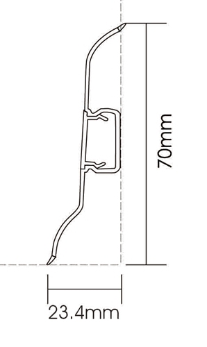 PVC P70-B Skirting Board