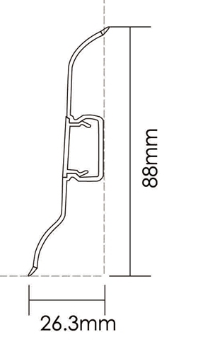 PVC P88-B Skirting Board