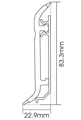 PVC F80-D Skirting Board