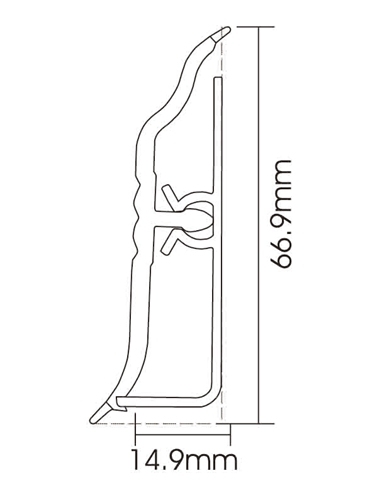 PVC F75-B Skirting Board