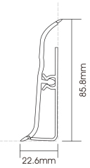 PVC F80-B Skirting Board