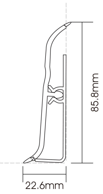 PVC F80-B Skirting Board