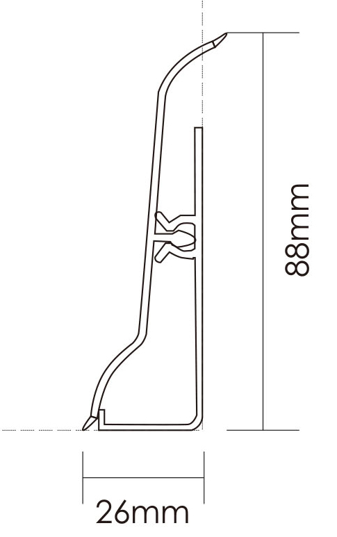 PVC P88-A Skirting Board