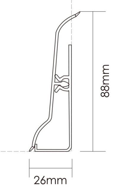 PVC P88-A Skirting Board
