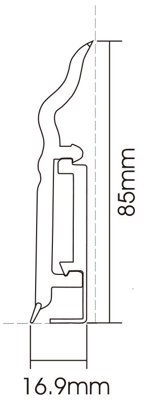 PVC F90-A Skirting Board
