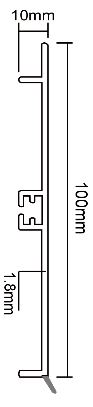 Hard PVC Kitchen Cabinet Skirting Board KL-S-100