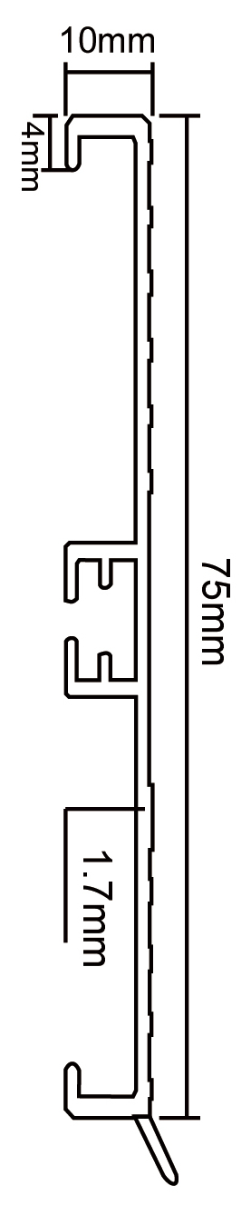 PVC Kitchen Cabinet Skirting Board KL-S-75