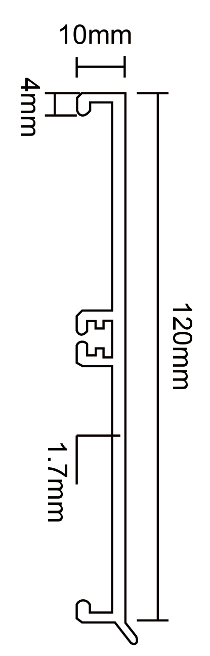 Hard PVC Kitchen Cabinet Skirting Board KL-S-120