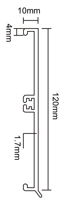 Hard PVC Kitchen Cabinet Skirting Board KL-S-120