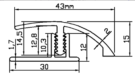 pvc flooring profile BP44-12