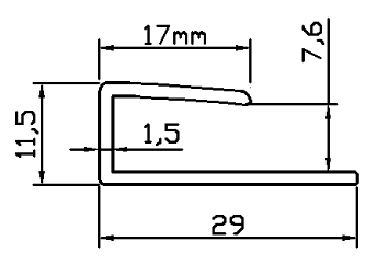 Advanced PVC flooring profile C8