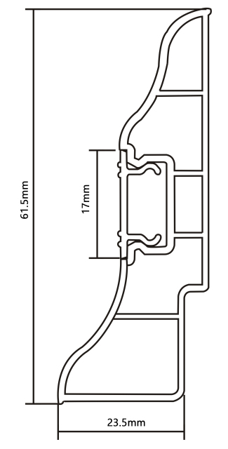 PVC P62-A-PA Skirting Board
