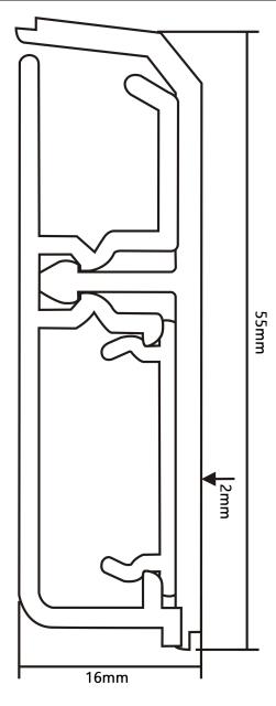 PVC P55-A Skirting Board