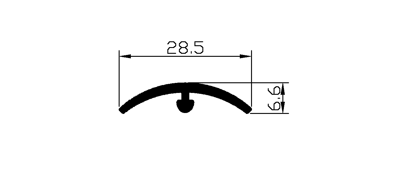 Single Coloered PVC flooring profile P30