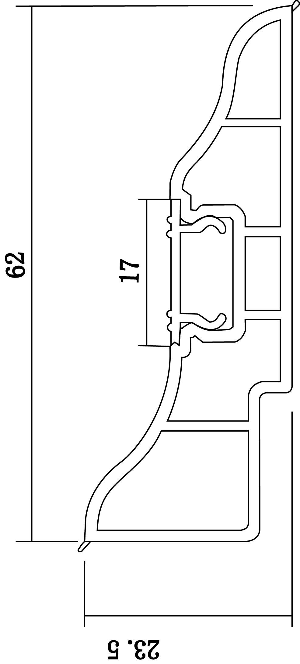 PVC P62-B Skirting Board
