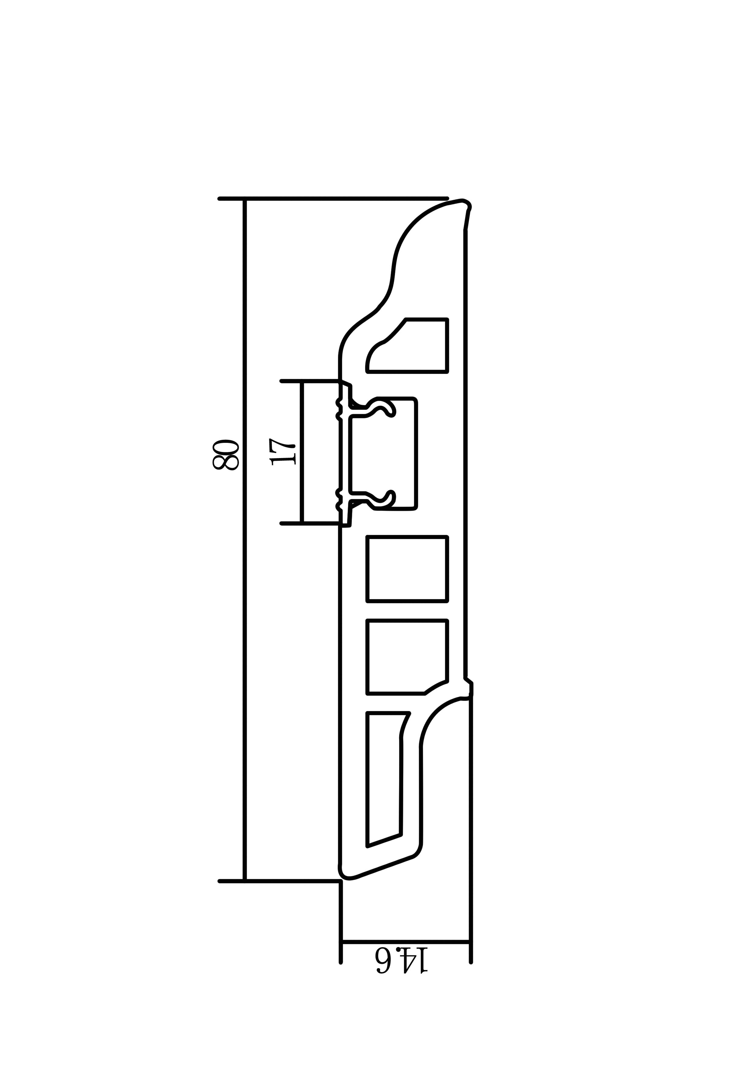 PVC F80-F Skirting Board