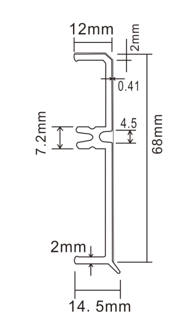 PVC P68-A Skirting Board