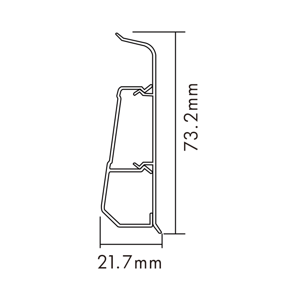 PVC P70-D Skirting Board