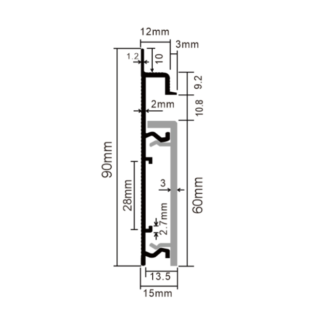 PVC P90-A Skirting Board