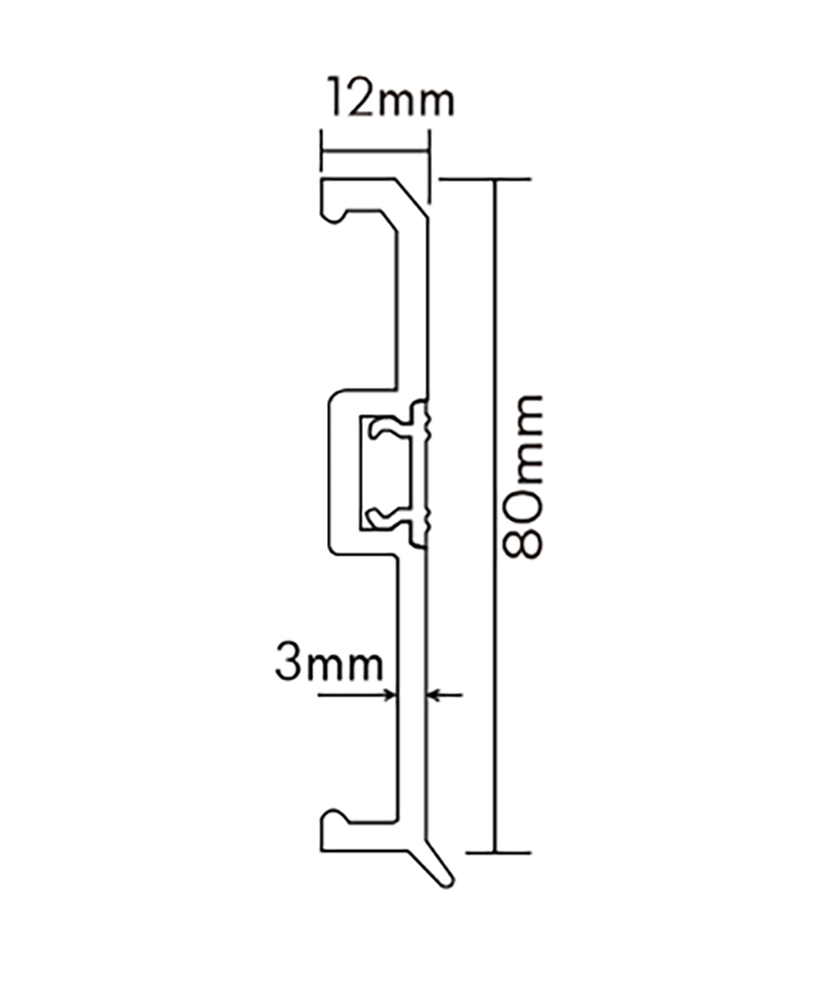 PVC F80-G Skirting Board