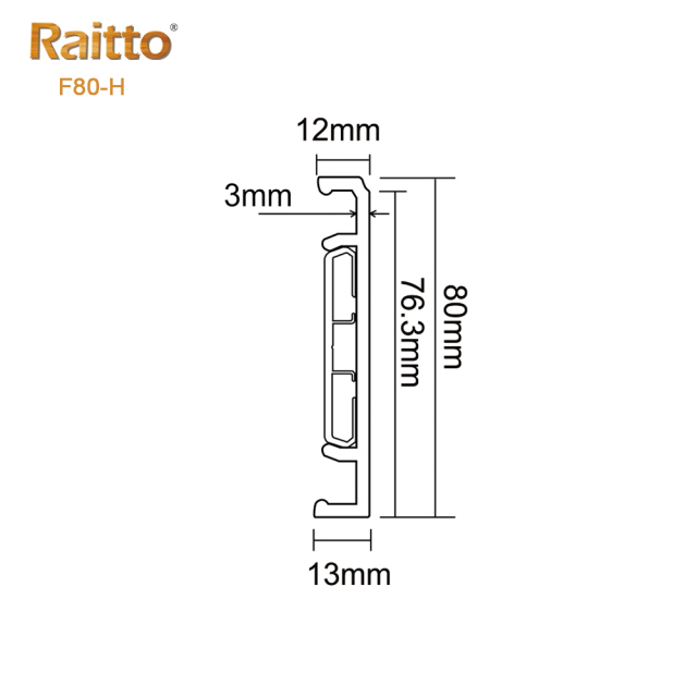 PVC F80-H Skirting Board