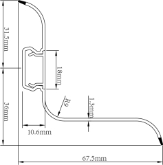 Hard PVC Corner Guard CG-P68-A