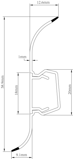 PVC P60-J Skirting Board