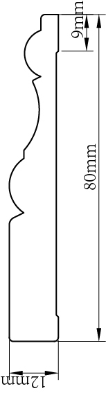 Foamed PVC U-DJ80 Door Jamb / skirting board / Waist Line