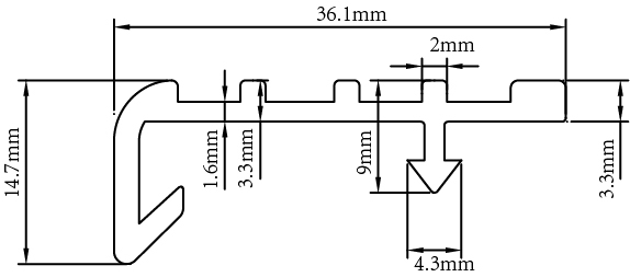 PVC Profile Stair Nose YS-36