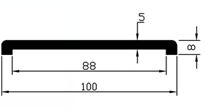 Foamed PVC U-DJ100-B Waist Line