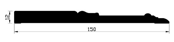 Foamed PVC U-DJ150 Door Jamb/Waist Line