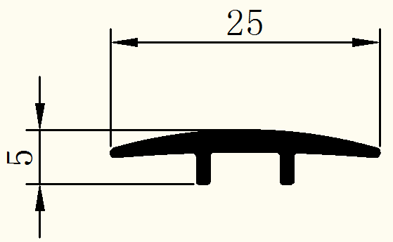 Surface Printed PVC T-Moulding YP25