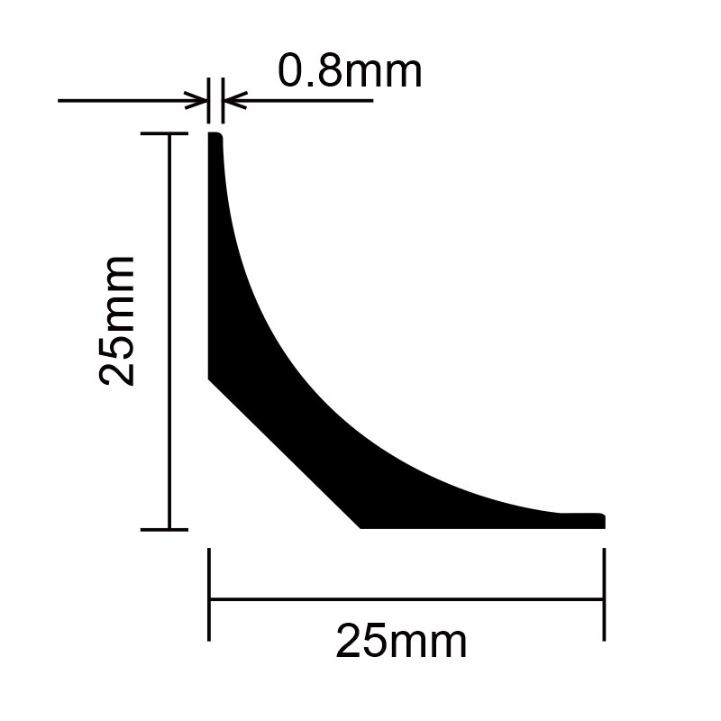 PVC S-C25 Skirting Board