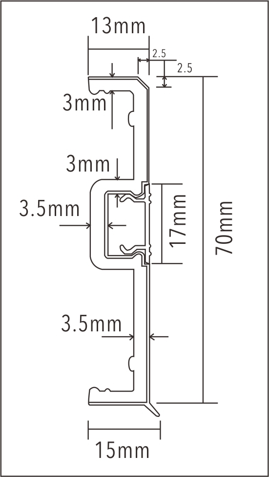 PVC F70-D Skirting Board