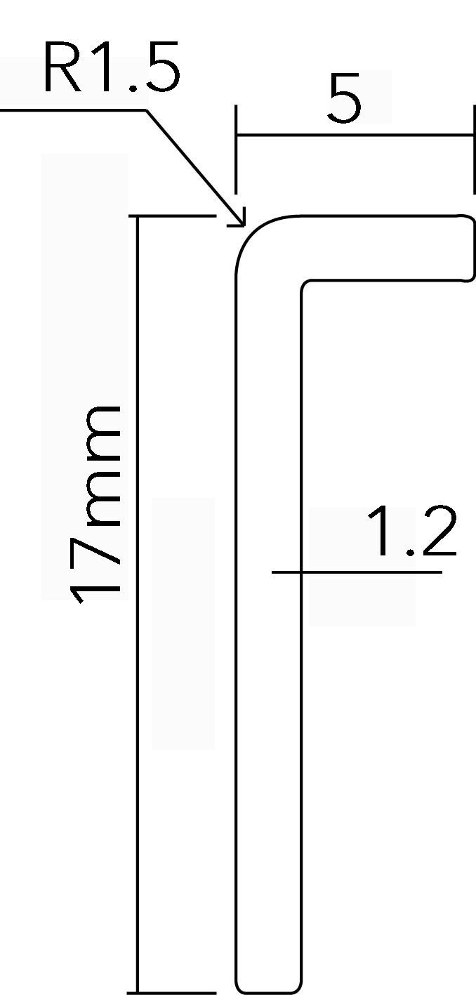 Hard PVC Corner Guard CG-A-5*17
