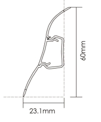 PVC P60-B Skirting Board