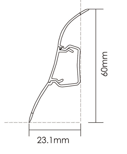 PVC P60-B Skirting Board