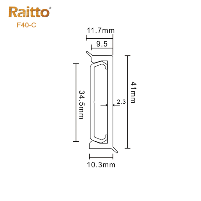 PVC F40-C Skirting Board